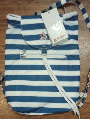 Invicta Blue and White Striped Women’s Backpack